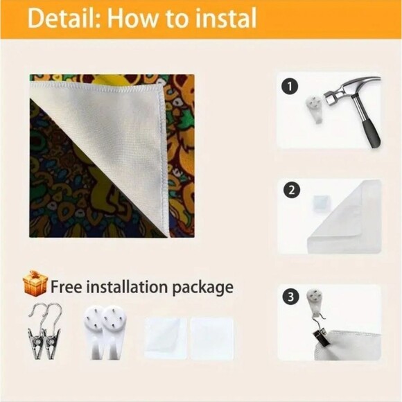 Colorful Dancing Bears Tapestry Grateful Dead Sheet Art - Picture 3 of 3